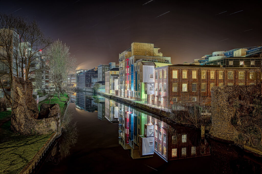 River Wensum in Norwich by Night